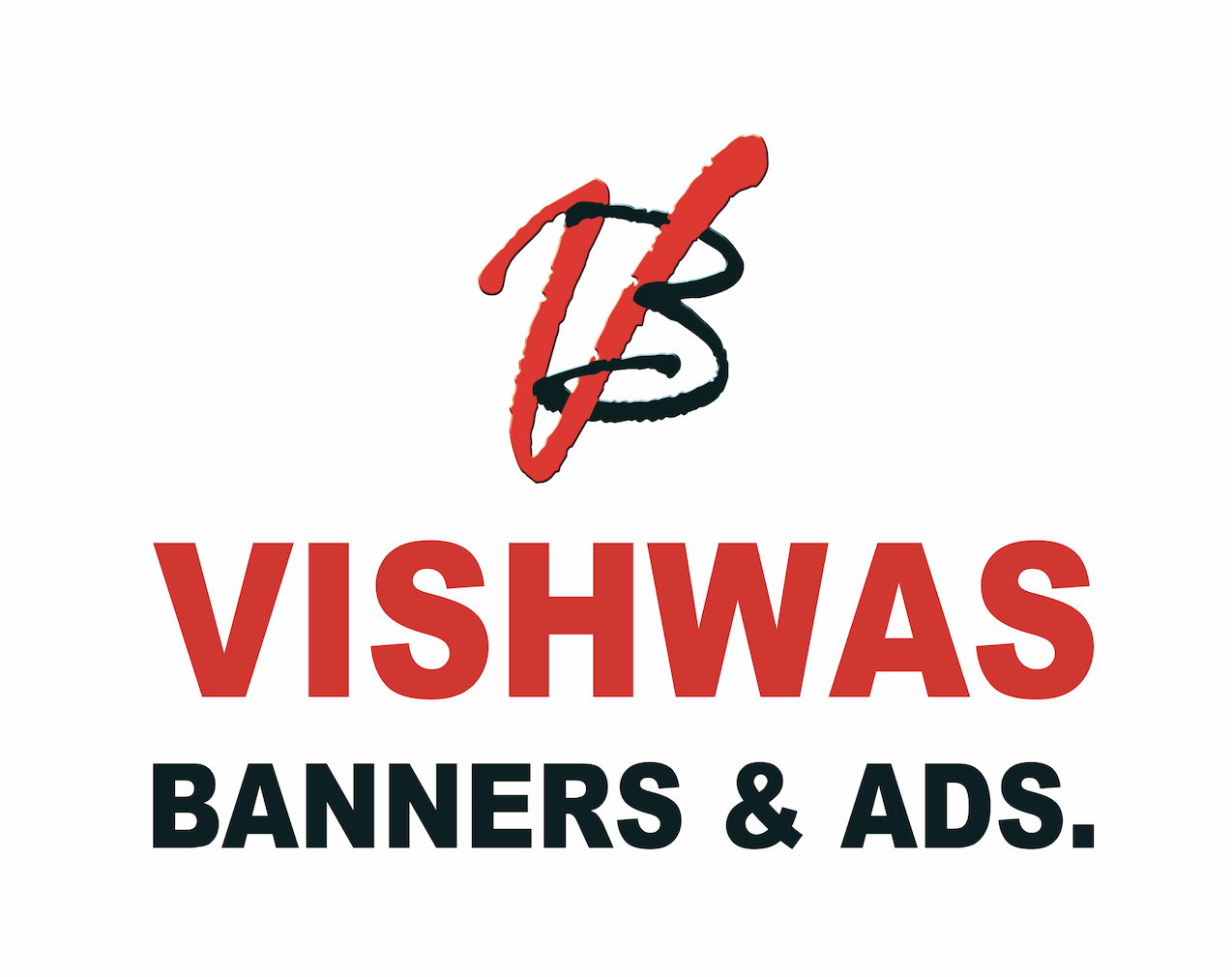 Vishwas Banners & Ads. logo - Outdoor Advertising partner for BNI Garba Night 2026